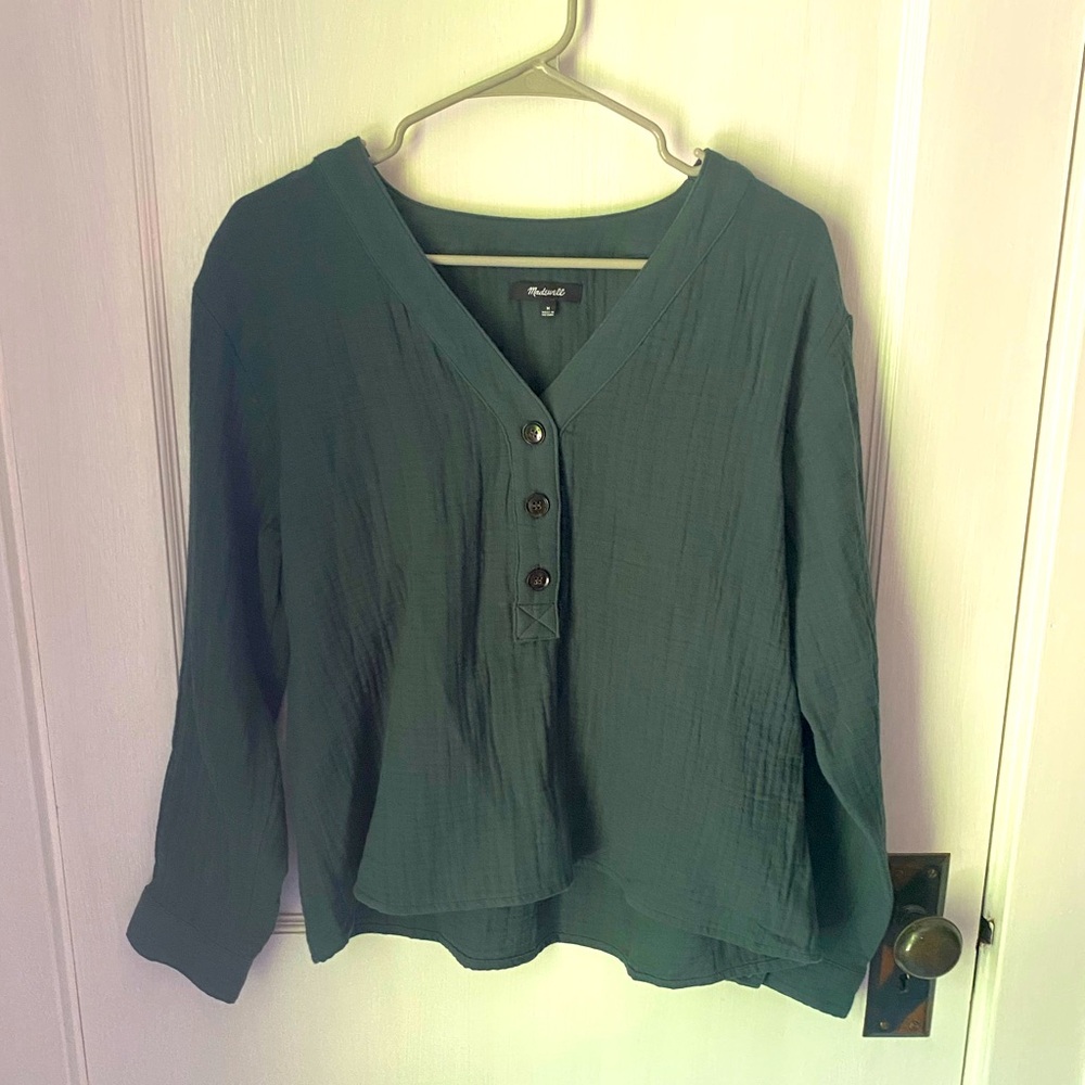 Green loose fitting top